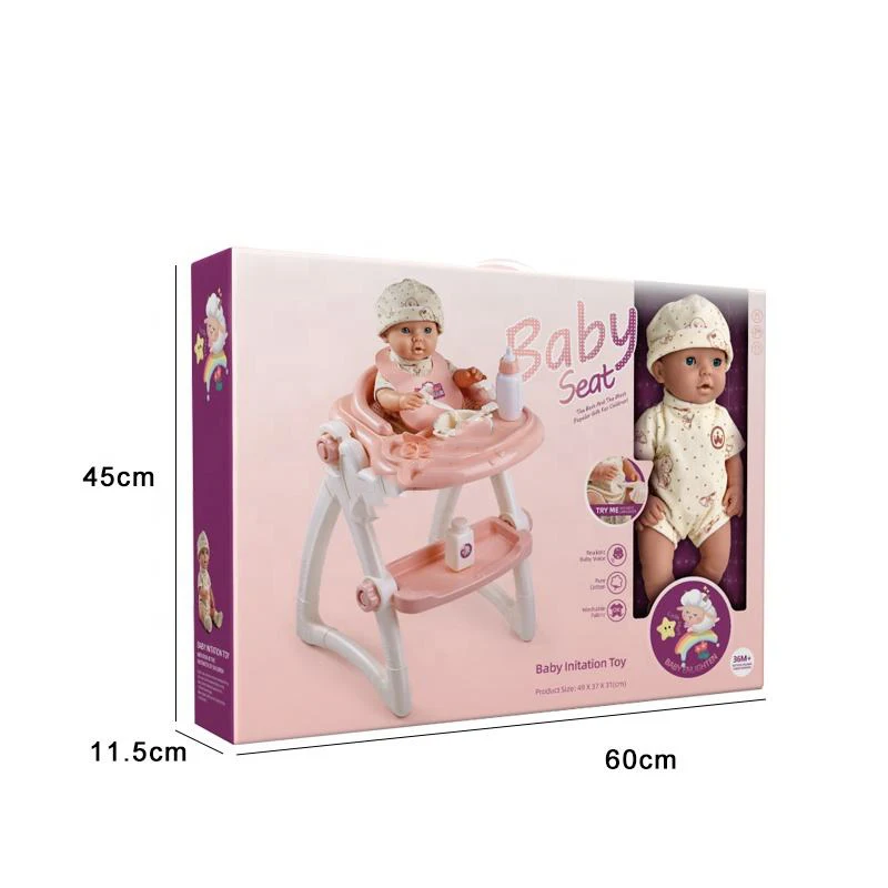 Набор Кукол Boneca De Bebe Deluxe высокий обеденный стол стул кукла бутылочка 16 дюймов для