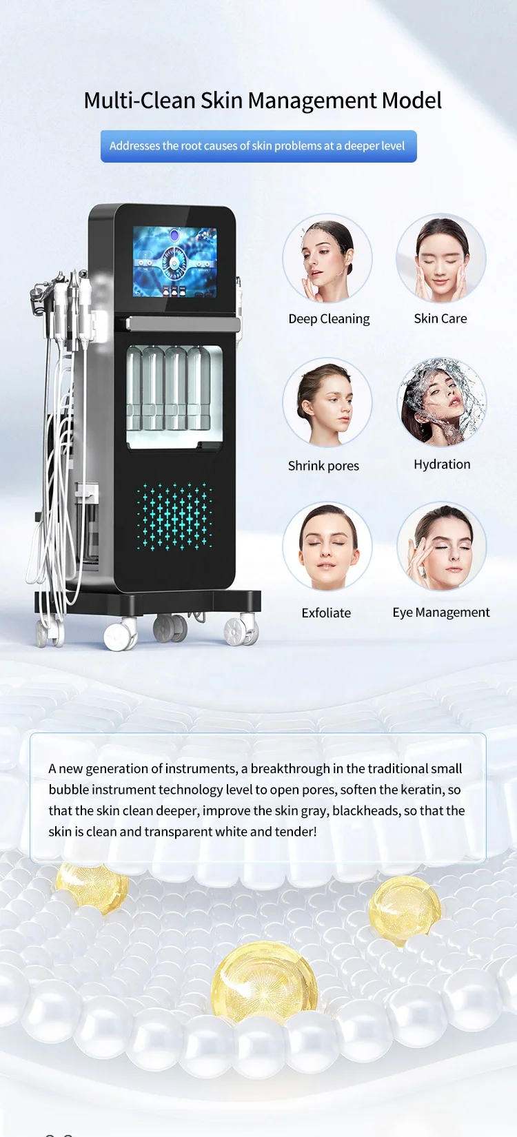Newest Skin Rejuvenation Anti-Wrinkle 17n1 Crystal Diamond Microdermabrasion 17 Functional Diamond Dermabrasion Vacuum Meter