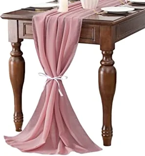 Manufacturer Terracotta Chiffon Table Runner For  Events and Wedding Party