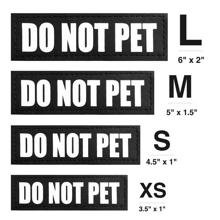 Wholesale Custom Pu Leather Patches Removable Hook Loop Service Dog Patches For Dog Vest And Harness