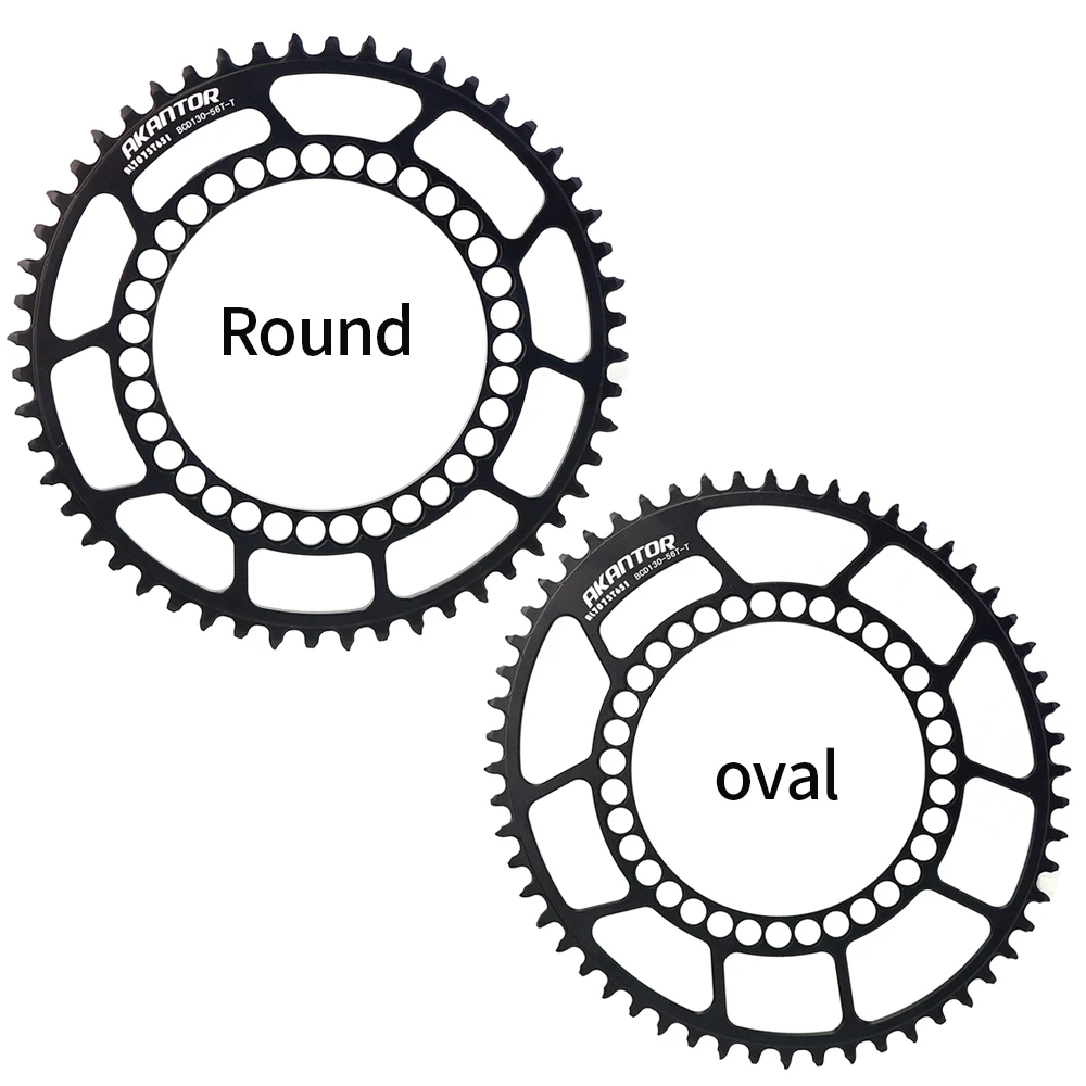 AKANTOR Bicycle Chainwheel Round Oval 52T 56T Chainring Folding Bike BMX Cycle Narrow Wide Chain Ring Bicycle Crank & Chainwheel