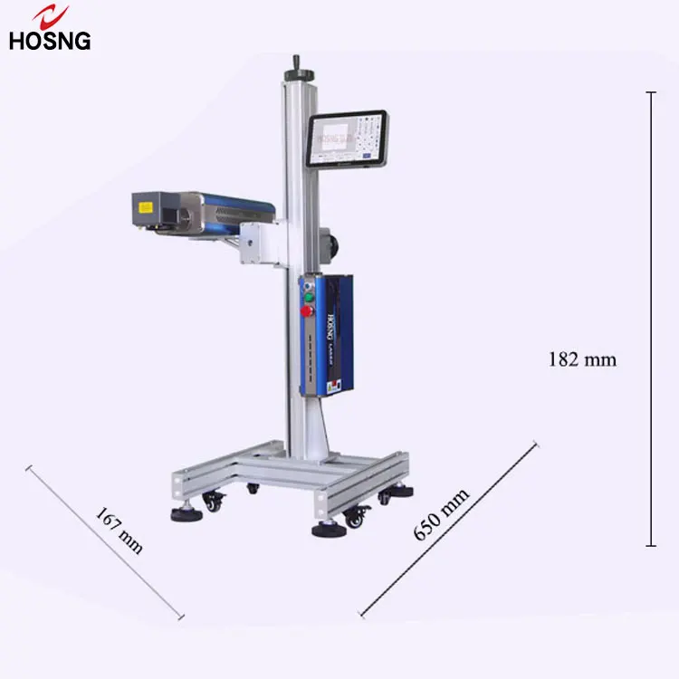Flying Laser Marking Machine 60w CO2 Laser Marking Machine Laser Marking Machine Metal