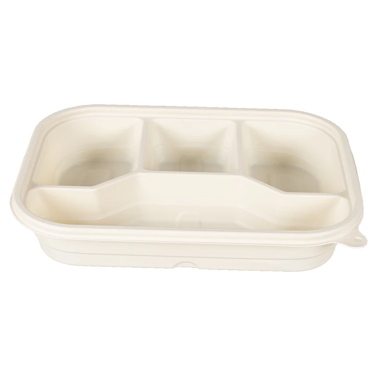 Corn Starch Food Container Degradable Disposable Tableware Customized Green Cornstarch Knife Fork And Spoon Biobased Lunch box