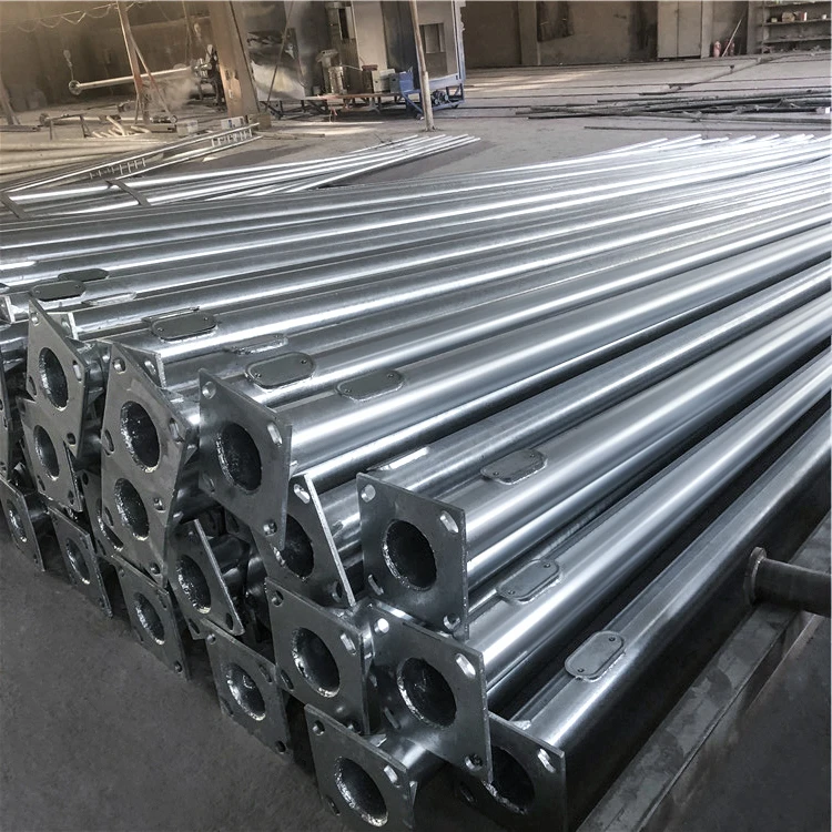 8 Meter Public Hot Dip Galvanized A-shape Arm Street Lighting Pole