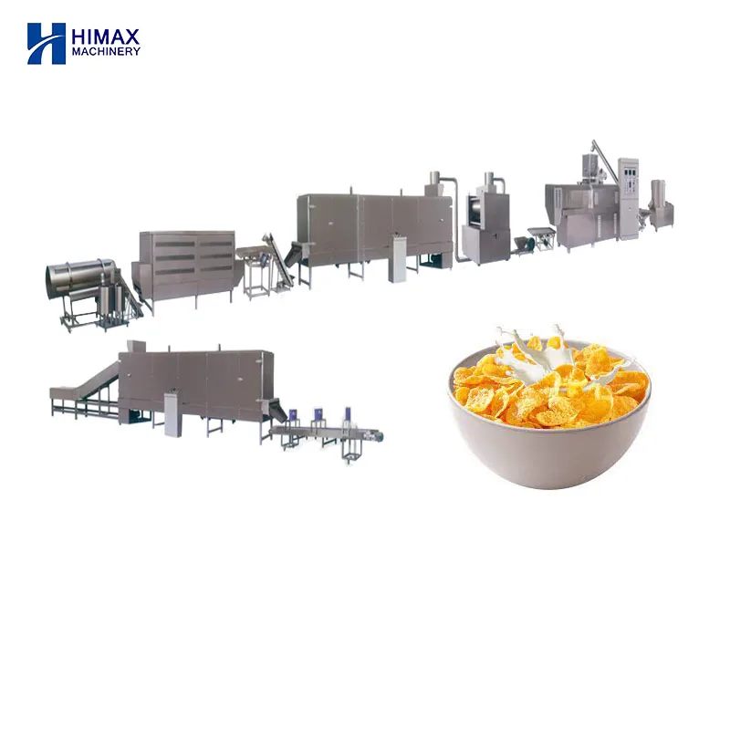 Crispy Corn Flakes Production Line Breakfast cereals manufacturing processing machine food processing lines