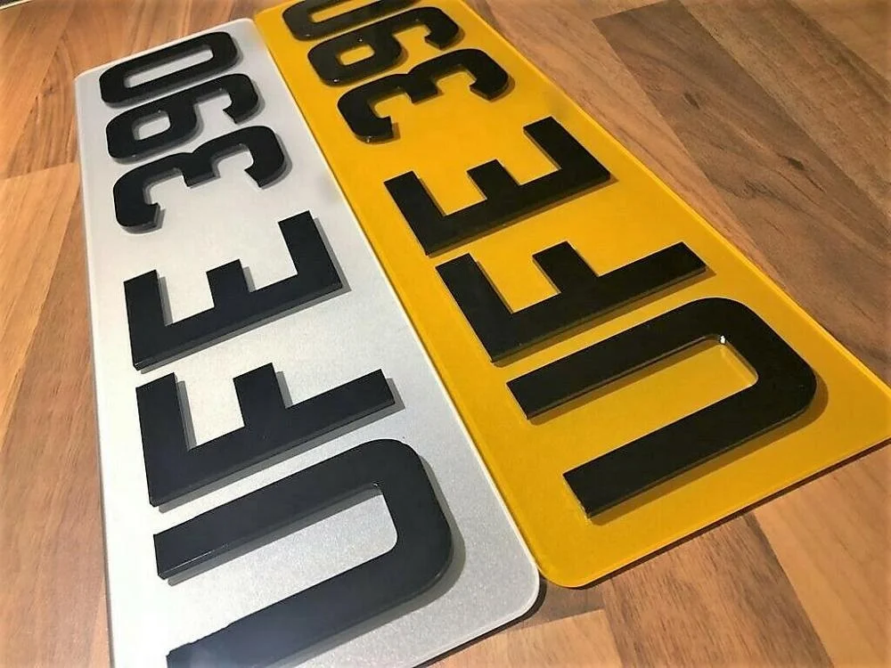 Размер под заказ, алюминиевый пустой автомобильный номерной знак 3D 4D, лазерная резка, маленький, короткий, 5-6 цифр, акриловый номер