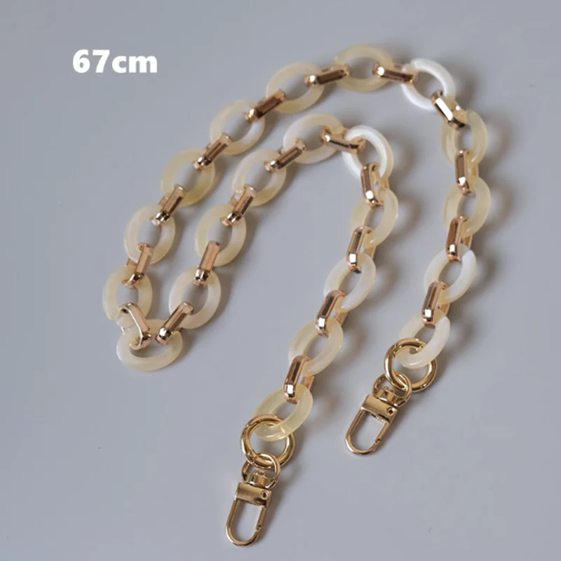 wholesale hardware accessories of guangzhou acrylic chain plastic ornament straps chain for bags