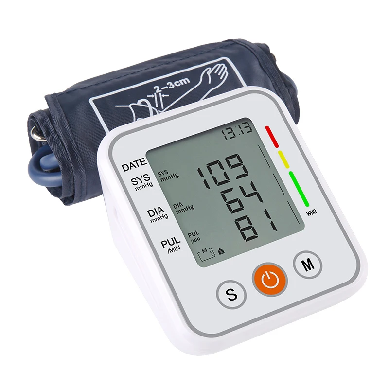 
New Household English Arm Monitor Blood Pressure Instrument Electronic Sphygmomanometer Blood Pressure Monitor Digital 