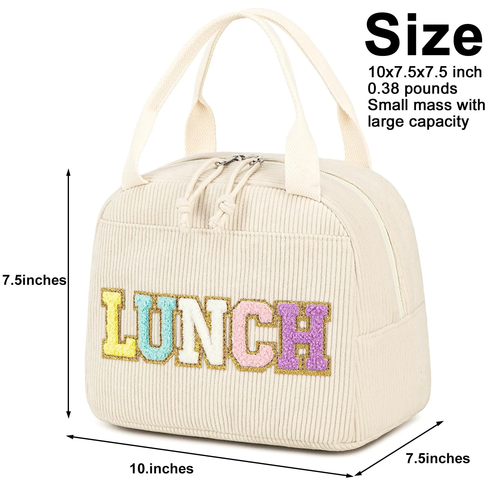 Custom Logo Lunch Tote Bags Reusable Insulated Lunch Box Large Capacity Reusable Insulated Cooler for Work Picnic