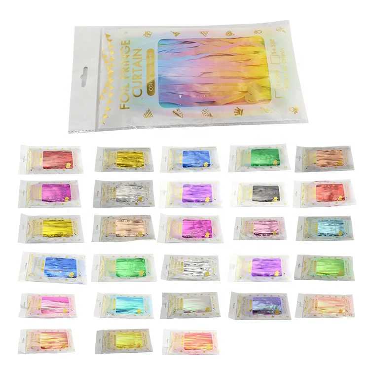 MTF manufacturing 1*2 meter solid color rain curtain shape party supplies balloons for decoration in bulk