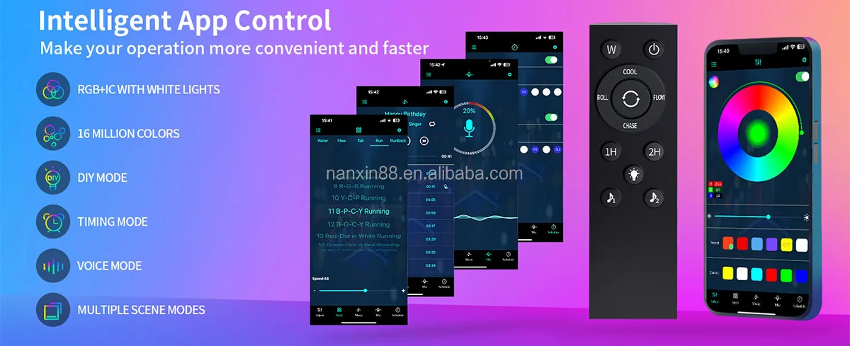 LED TV Backlight strip  with APP control for 50-65 inches TV  HDMI sync box music rhythm   Works with Alexa & Google Assistant