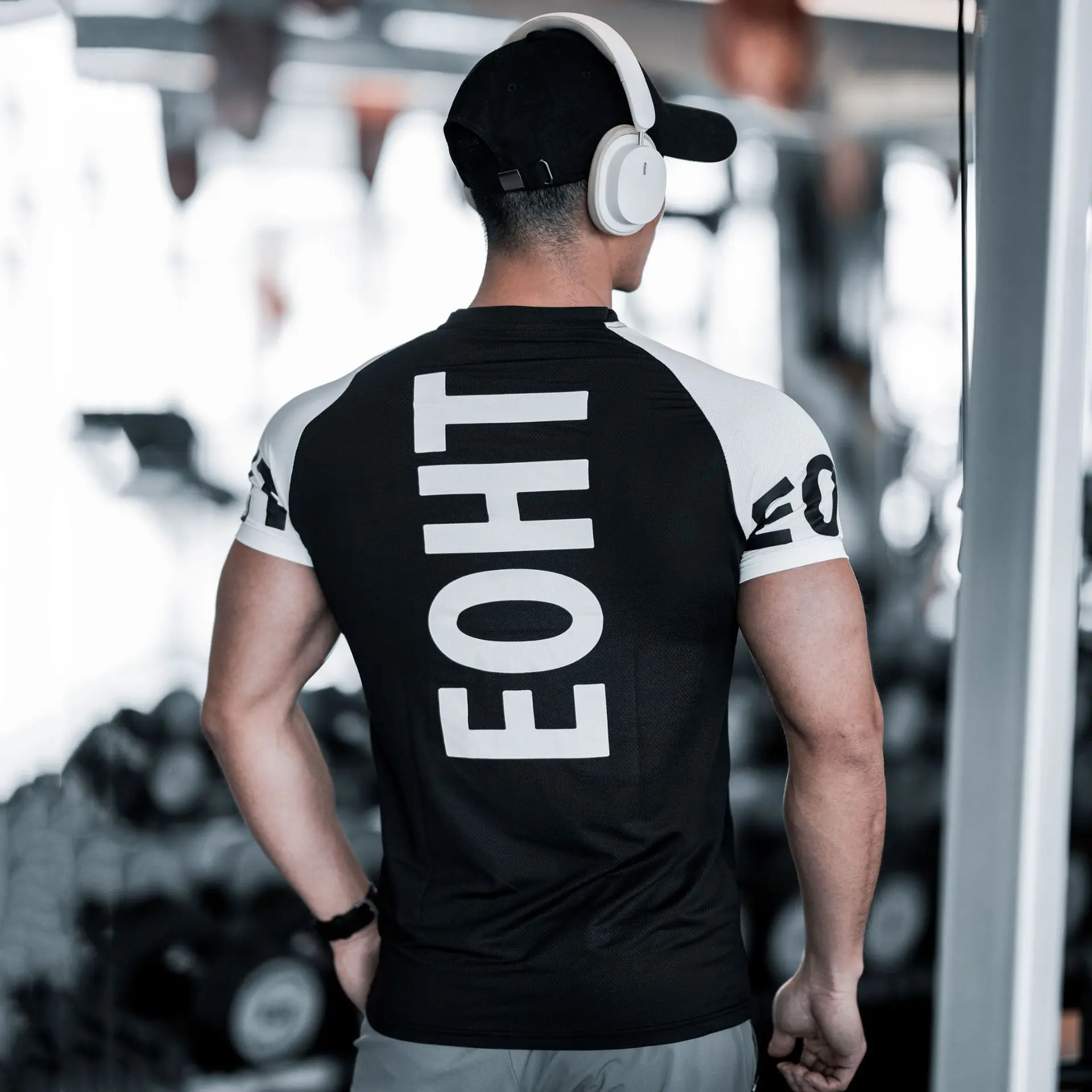 Wholesale customized logo Men Sports Leisure Running Gym Exercise Slim-Fit Elastic Speed Tie Dye Shirt Ice Fitenss GYM T-Shirts
