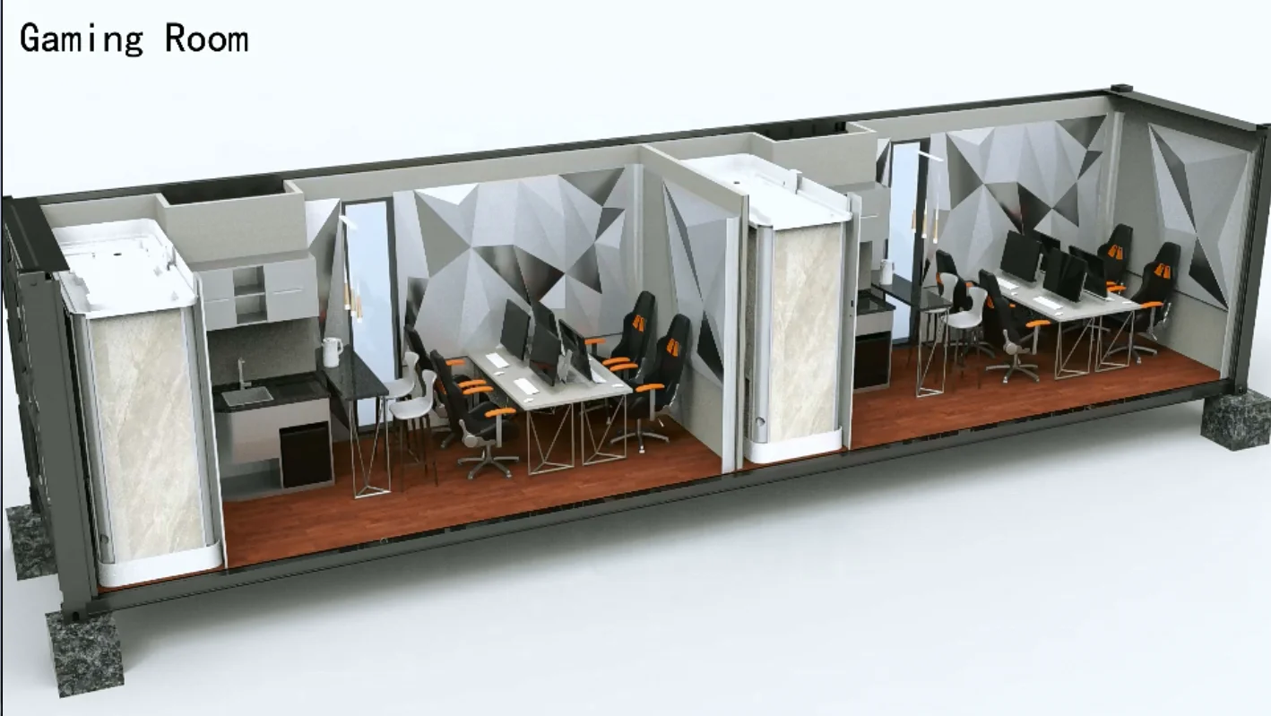 sexy movable cool conveniently mini and family style container house for sea sports outdoor party