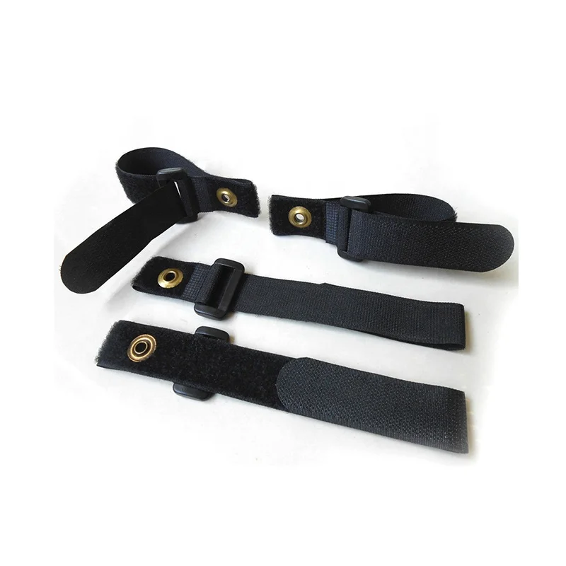 Heavy Duty Storage Strap Bicycles Cinch Strap Adjustable Pallet Fixation Hook And Loop Fastener Strap With Metal Grommet