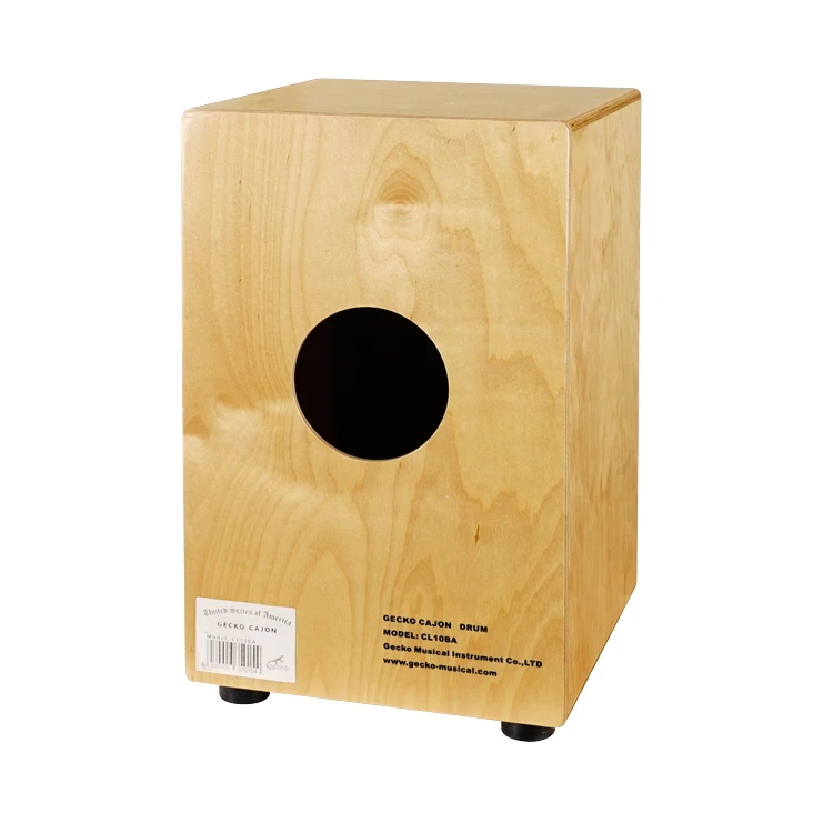 2021 Gecko CL10BA Percussion Musical Instrument Cajon Box Drum Nature Color Musical Percussion Cajon Drum Set