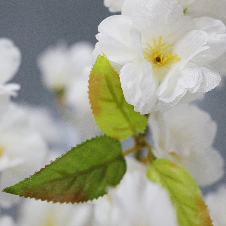 Interior white color 4ft 120cm white flower cherry tree
