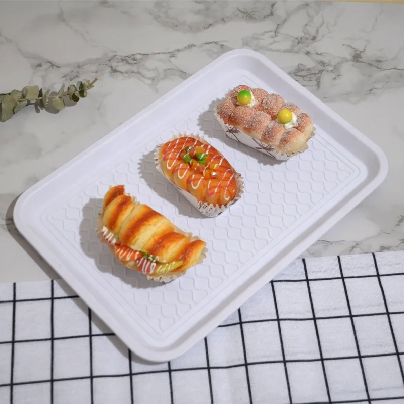 Экологичный открытый поднос для кофе, индивидуальный дизайн, пластиковый поднос для завтрака