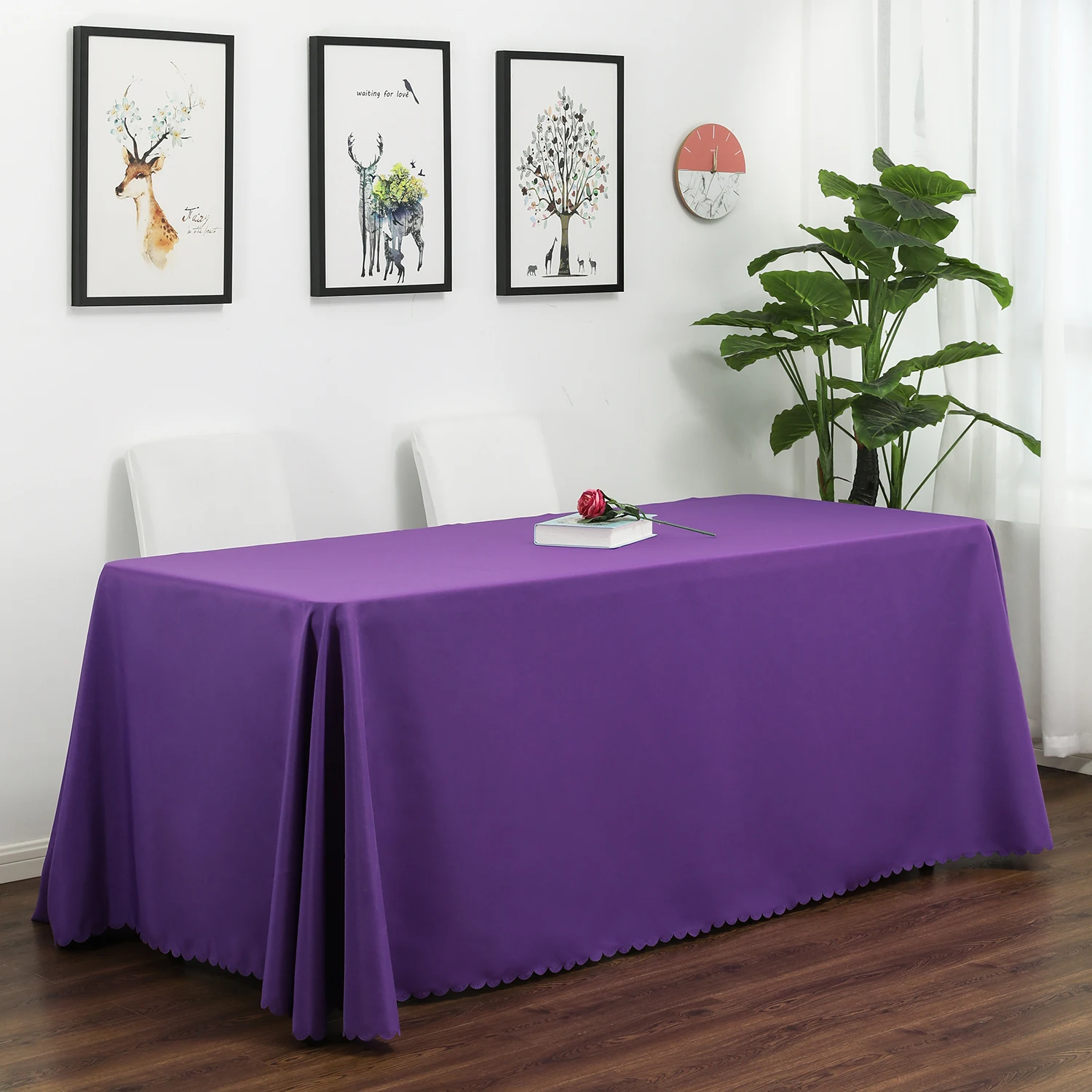 Polyester Rectangle Tablecloth for Home, Restaurant, Wedding, Party