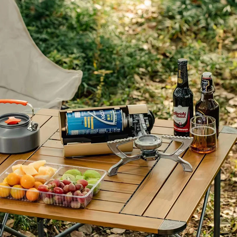 Brs Outdoor Picnic Mini Multi-Fuel Cooking Stove, Portable Folding Camping Gas Stove with Adjustable Flame CE
