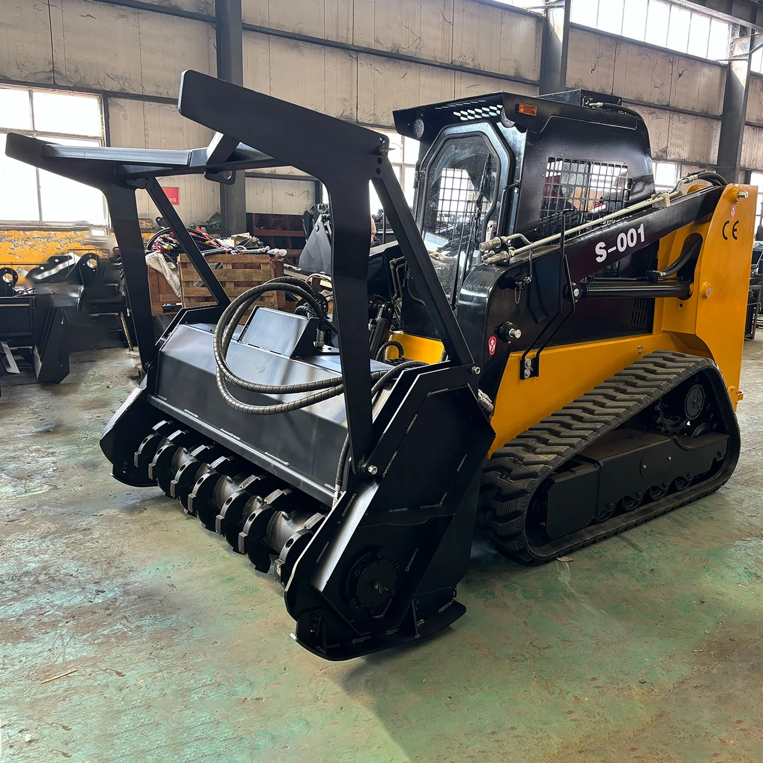 high quality crawler track skid steer loader attach mulcher track skid loader skids steer with forestry mulcher
