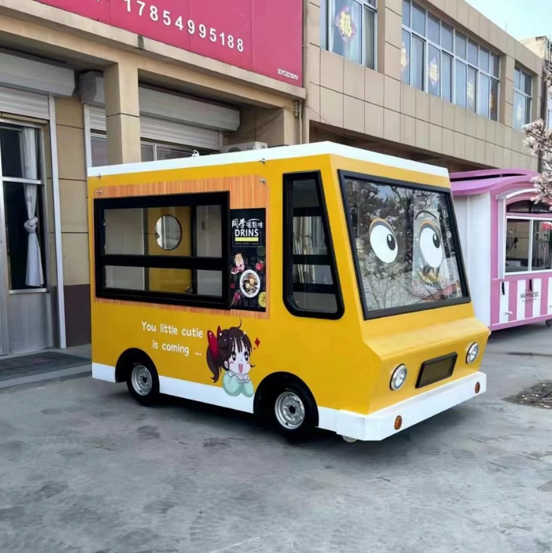 Fry Ice Cream luxury Food Trucks Mobile Food Trailer food truck container electric