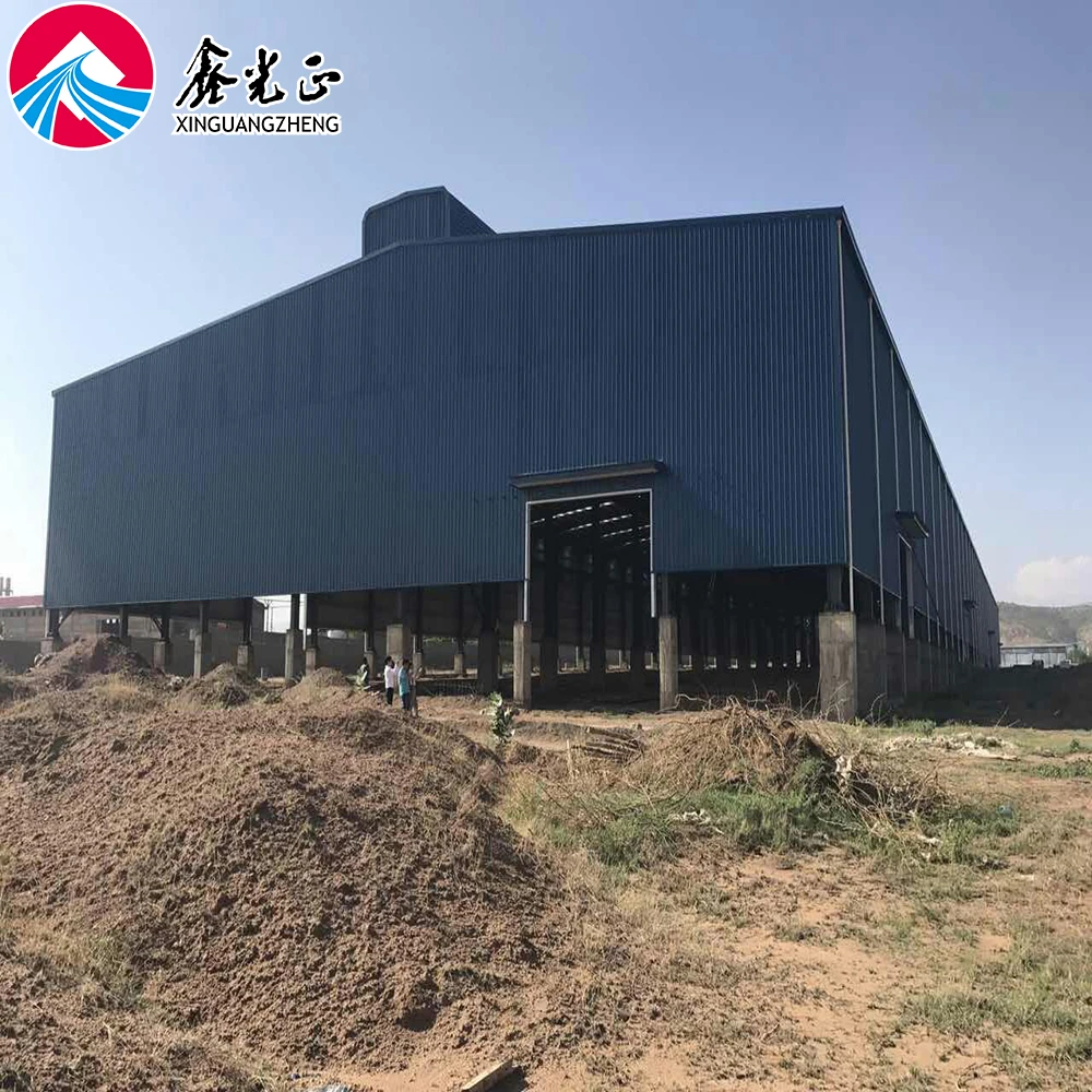 H Welded Bema And Column Structure Metal Storage Shed Steel Frame Warehouse
