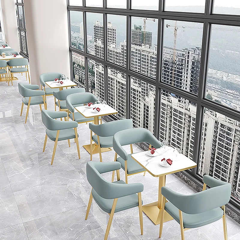 Wholesale Modern Design Restaurant Cafe Furniture Iron Dining Tables And Chairs Set