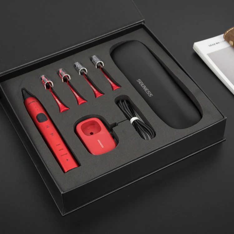 Водонепроницаемая ультразвуковая мощная вибрационная Автоматическая перезаряжаемая электрическая зубная щетка IPX7 для взрослых