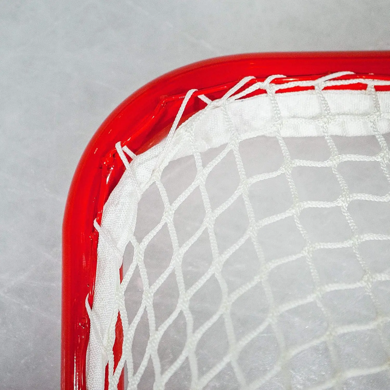 Knotless White frame outdoor sports ice hockey goal lacrosse net nets for hockey Ice hockey net
