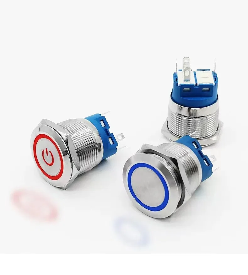 22mm  on off waterproof push button oven switch   with LED light Latching