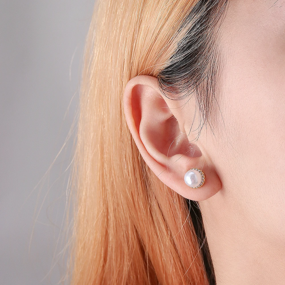 Latest Design 18K Gold plated Necklace and Earring Set with 6-15mm Pearl Necklace and Earring Set Pearl Jewelry Set