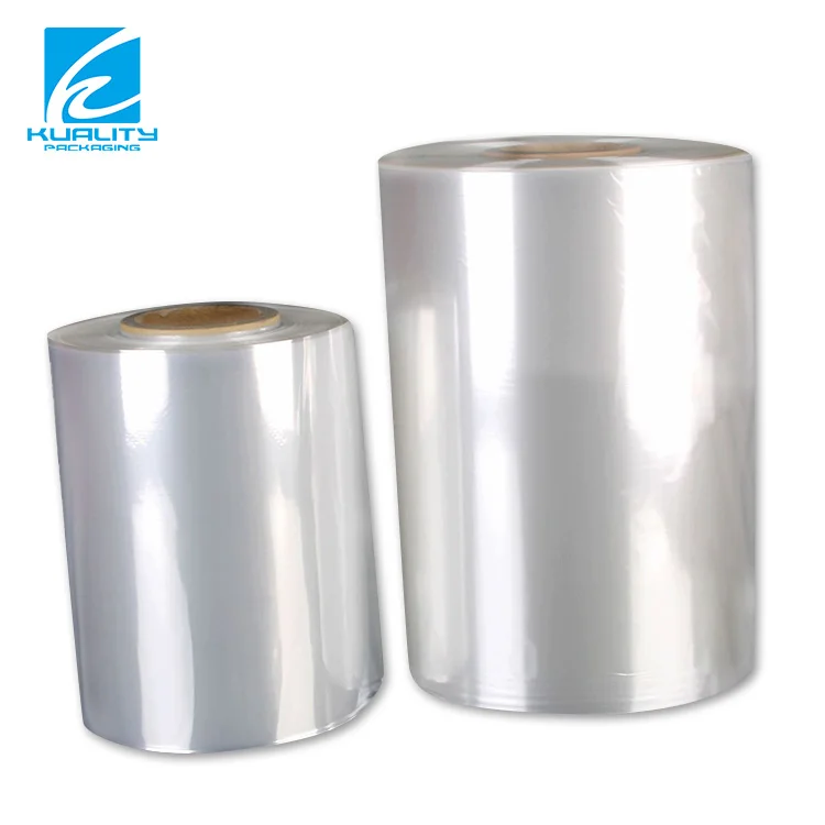 Food grade Custom logo shrink wrap film bags plastic heat  barrier  pof shrink film roll