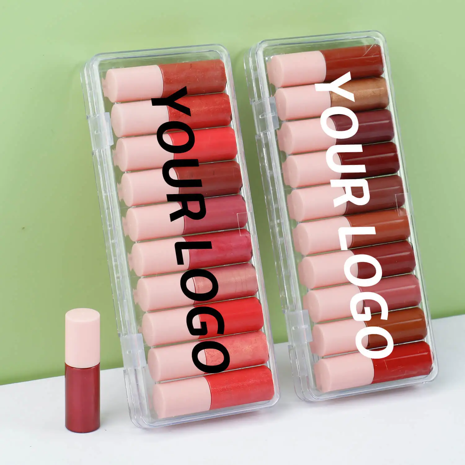 Wholesale OEM Lip Gloss Private Label No Logo 20 Colors Mini Make up Lip Stick Set