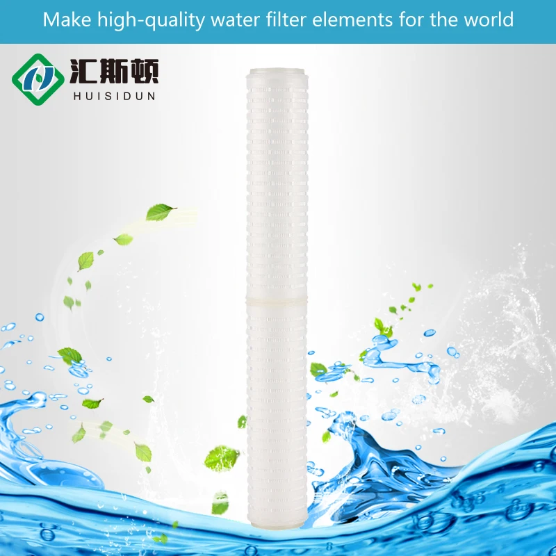 0.22 0.45micron 10inch 20inch 40inch Industrial Water Treatment PP  Pes  PTFE Pleated Filter Cartridge for Food and Beverage