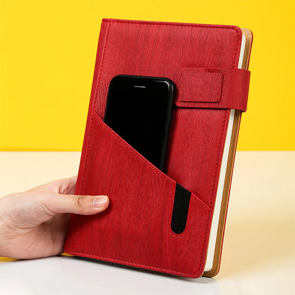 Custom Business Hardcover PU Leather A5 Journal Diary Pocket Notebook Gift Set
