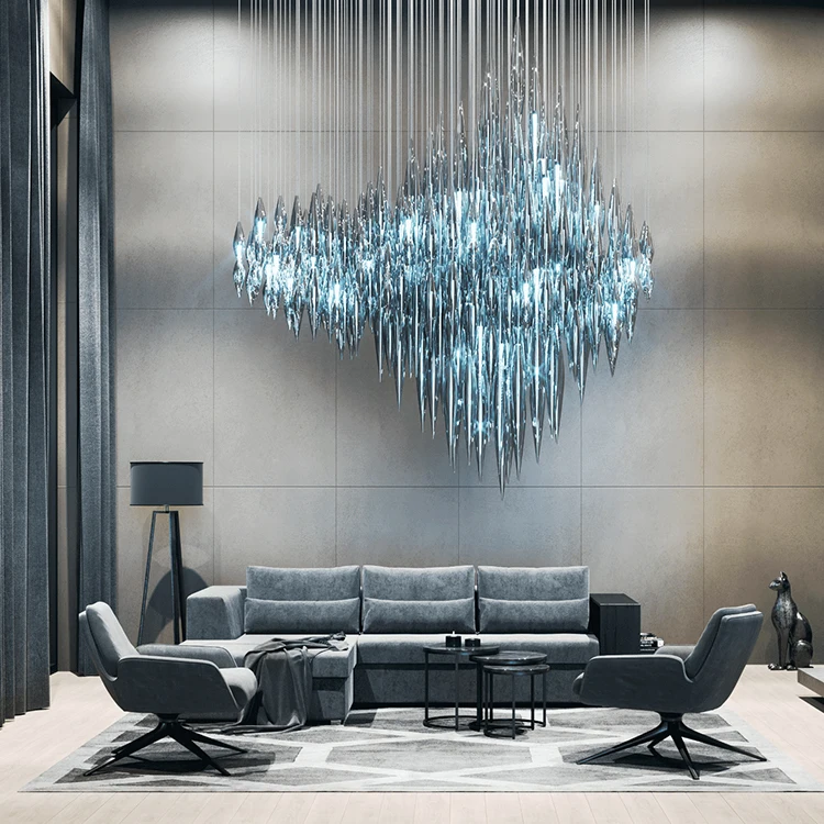 
Modern luxurious customizable conference room crystal lighting led chandelier light 