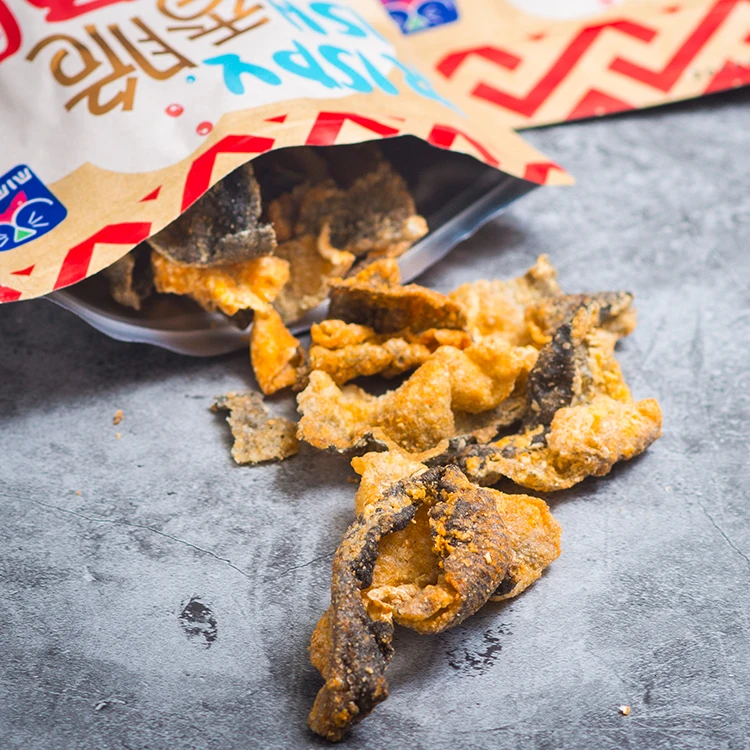 
Chinese tomato flavor seafood snacks 600g big package crispy fish skin 