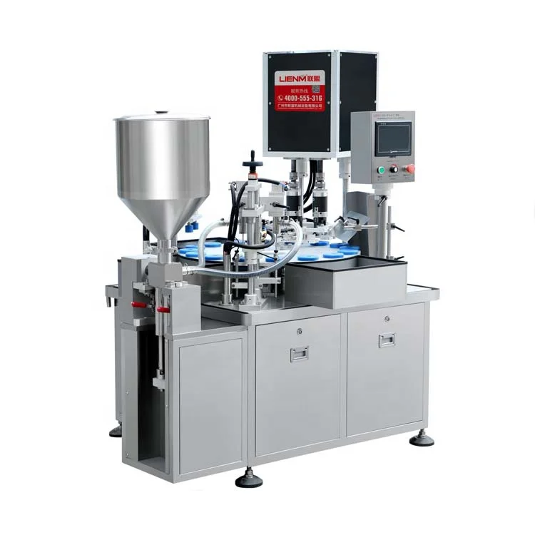 High Viscosity Automatic Essential Oil Lotion Small Bottle Filling Equipment With Cap Pressing Capping Machine