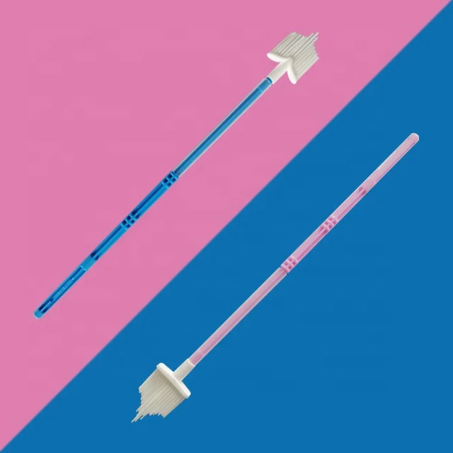 High quality disposable medical sterile vaginal brush cervical sample collection swab for women HPV testing
