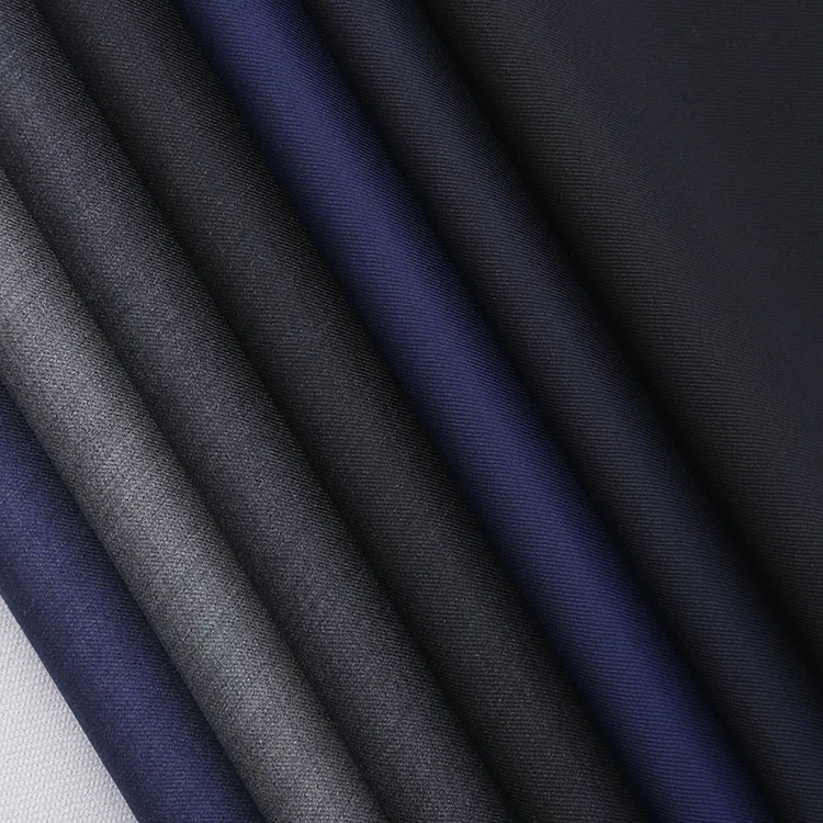 
Advanced hand feel worsted work suit fabric composition 70 wool for suit 