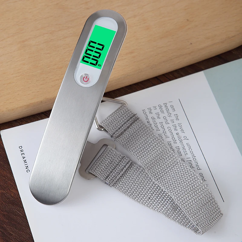 Эксклюзивный Запуск 50 кг Электронный ЖК-Баланс ручной портативный цифровой подвесной вес багажа весы