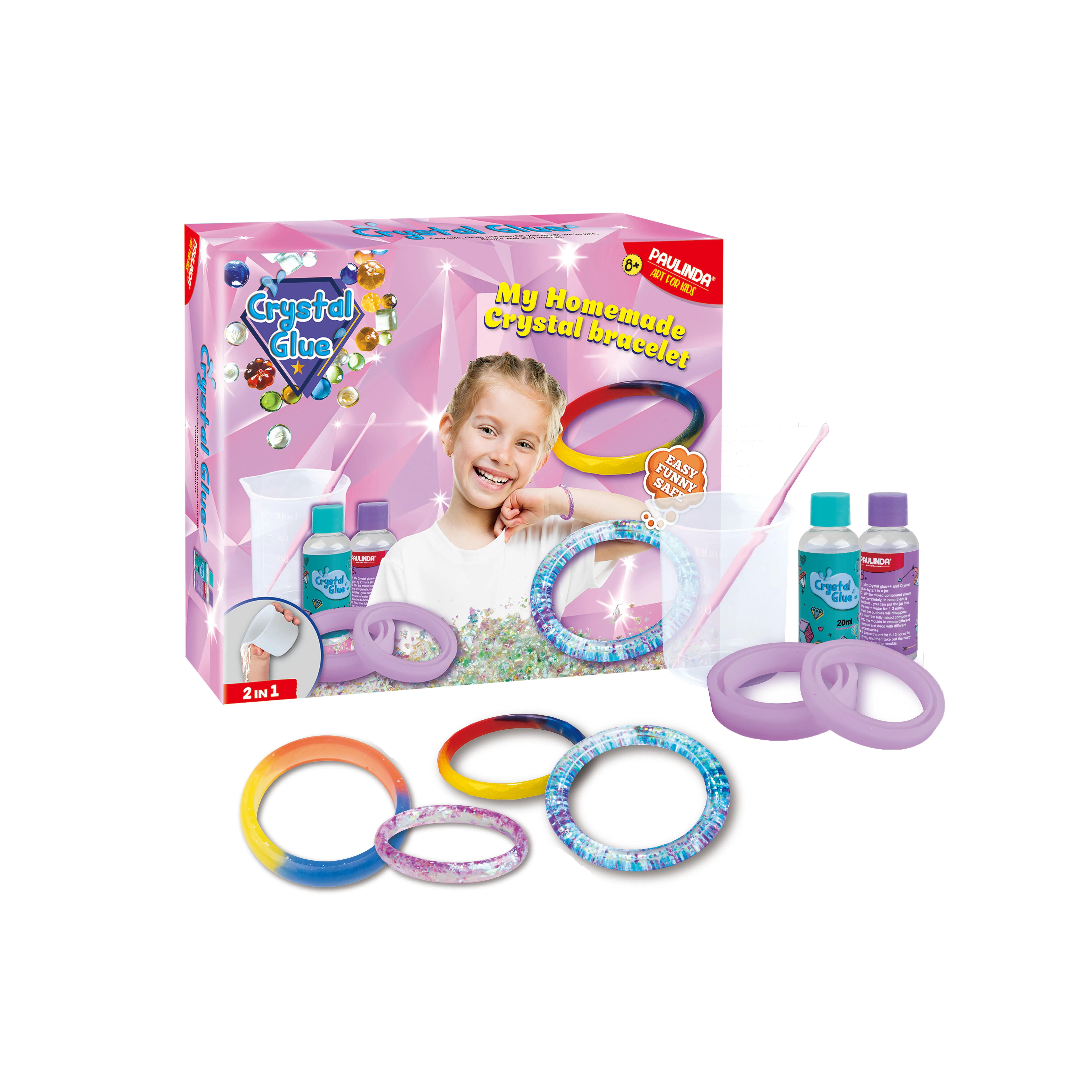 Paulinda Good Price Decorative DIY Bracelet Translucent Non-toxic Epoxy AB Glue Crystal Glue