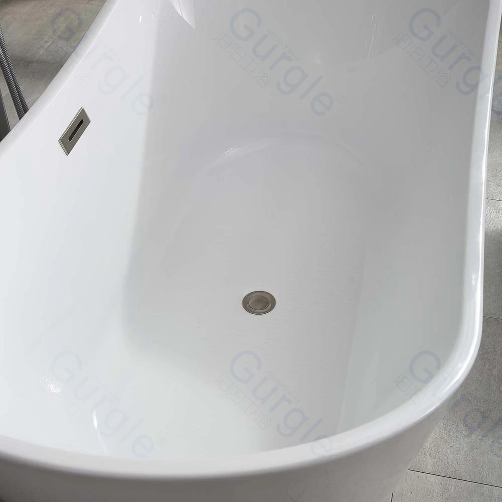 Wholesale The Best Price  White Freestanding  Bathroom 5 Years Warranty Freestanding Hotel Bathroom Acrylic Bathtub
