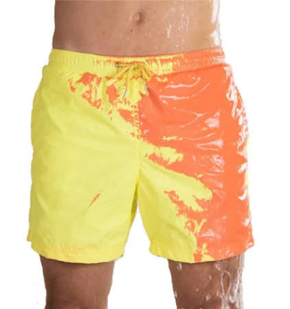 Wholesale New Fashion Magic Beach Shorts Men Swimming Trunks Bathing Suit Change Color Changing Swim Short