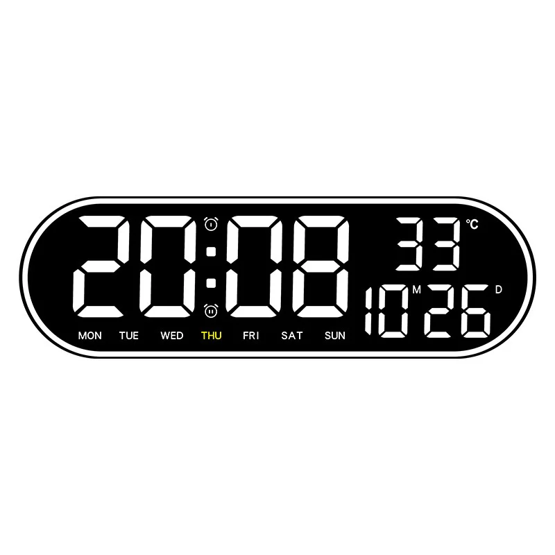 Оптовая продажа 8021 Новые Креативные многофункциональные часы для гостиной с большим экраном светодиодный цифровой будильник настенные