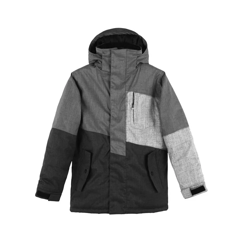 Unisex Water Resistant Winter Jackets Warmer Coat Patchwork Jacket
