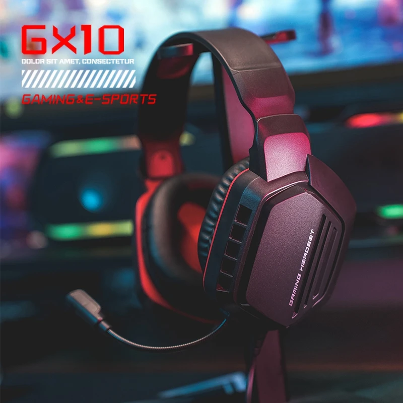 GX10 Microphone Headset Factory Eating Chicken Game Headset Computer Headphone