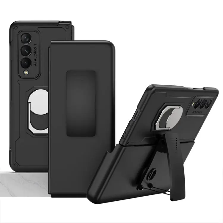 Z fold 3 case TPU Scratch Resistant PC Protective Phone Case for Samsung Galaxy z fold 3 case with clip