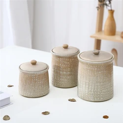 China wholesale bulk custom vintage kitchen coffee tea sugar large ceramic canister set with lid