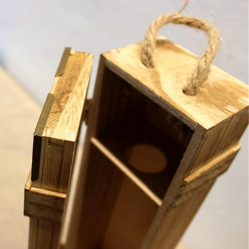  Индивидуальная деревянная Подарочная коробка для вина натурального цвета модные и элегантные свадебные подарки сувениров